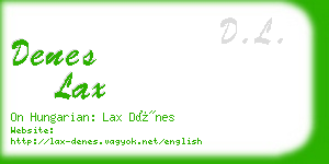 denes lax business card